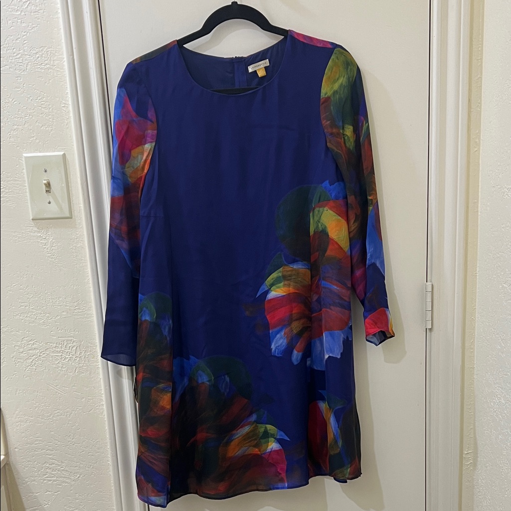 Leifsdottir Blue Multicolor Long Sleeve Dress